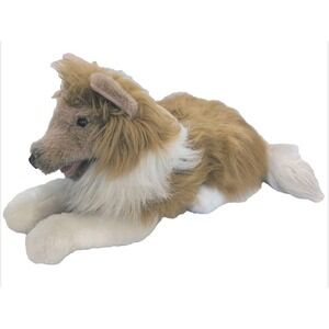 Folkmanis Folktails Furry Rough Collie 22" Full Body Plush Stuffed Hand Puppet